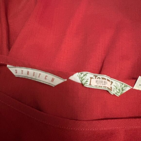Tommy Bahama Silk Stretch Tank Top Red Orange Lagenlook Summer Size Large - Picture 3 of 4